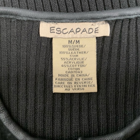 ESCAPADE leather‎ suede and silk gorgeous jacket. - Picture 11 of 14